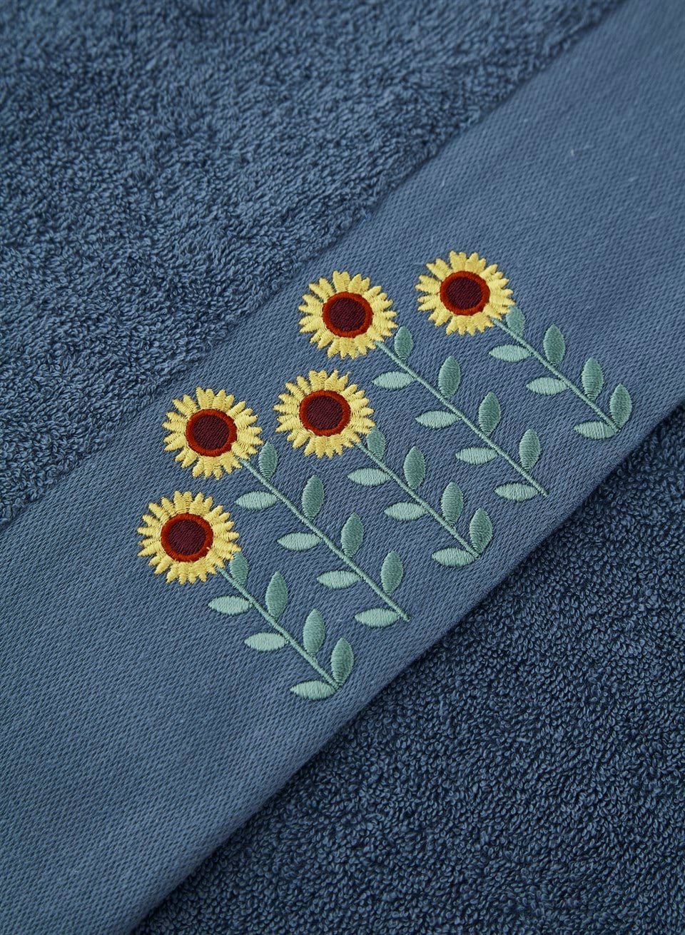 HAVLU  Banyo HavlusuKİRAZHOMESUNFLOWER Pamuklu indigo Havlu SetiKİMPEKS TEKSTİL
