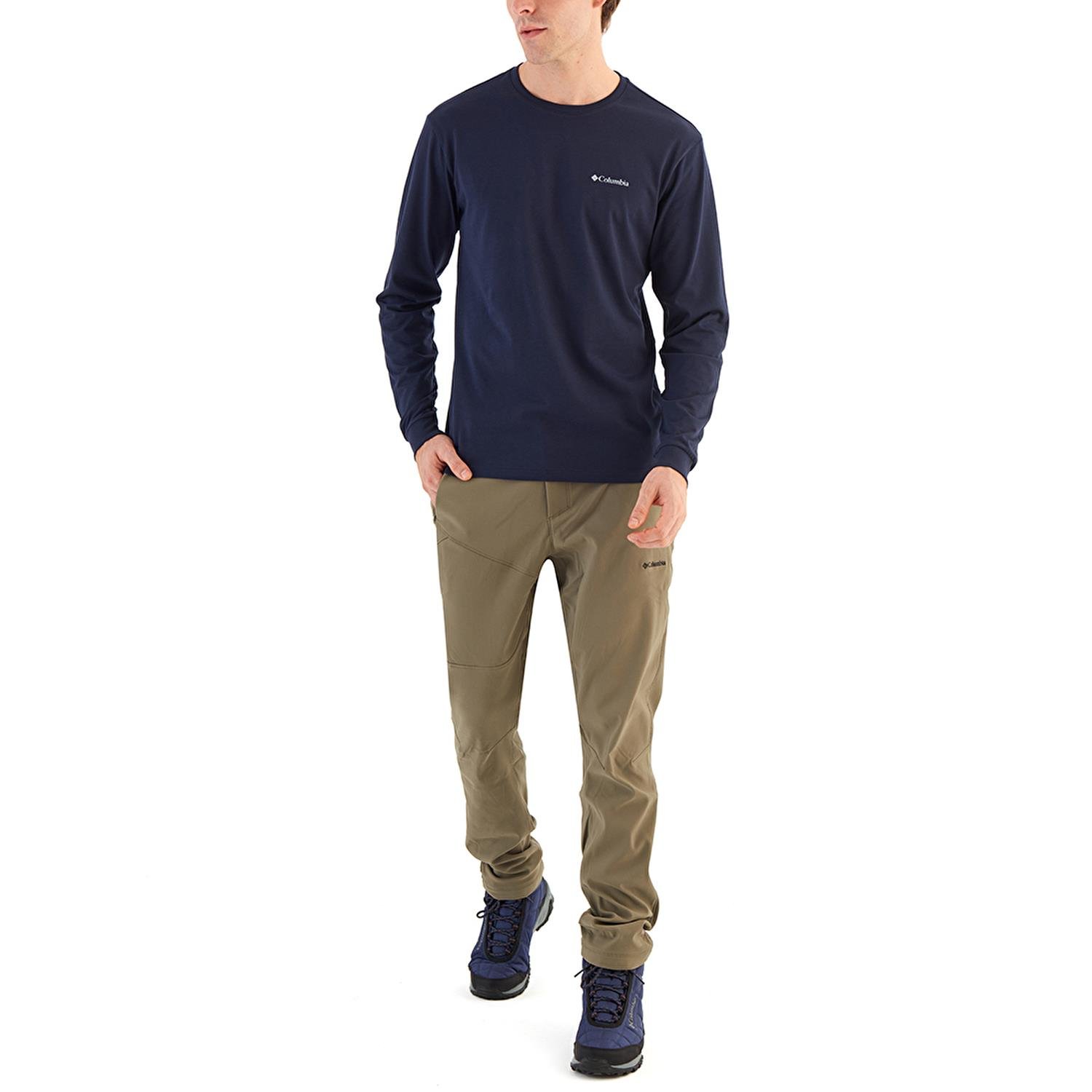 Columbia CS0354 Csc M Basic SM Logo  Ls Tee Erkek Uzun Kollu T-Shirt