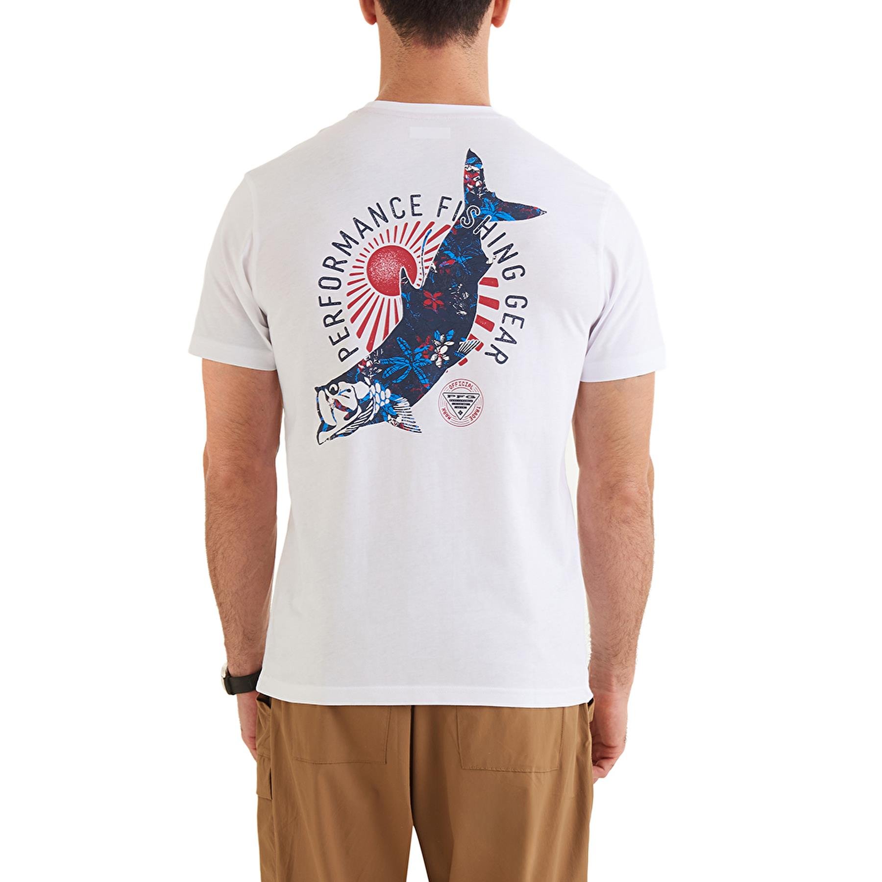 Columbia Cs0373 Csc M Pfg Tarpon Print Ss Tee Erkek T-Shirt