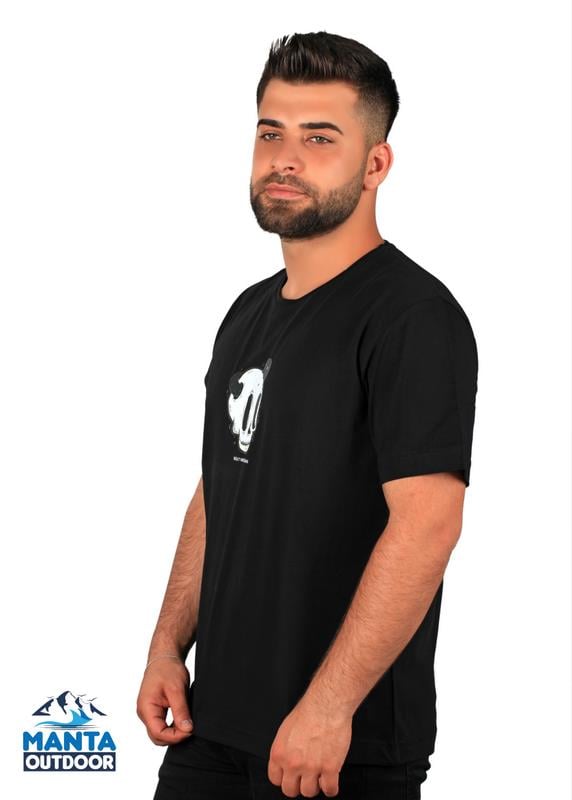 Manta MNT 2307-1 Kuru Kafa Baskılı Erkek T-Shirt