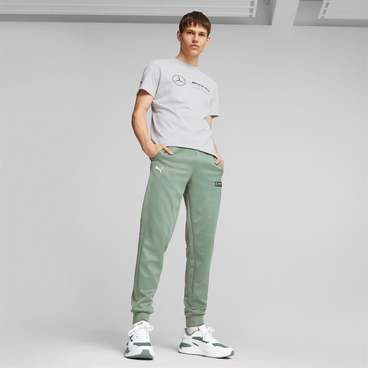 Puma MAPF1 ESS Logo Tee Mercedes Team Silver Erkek T-Shirt