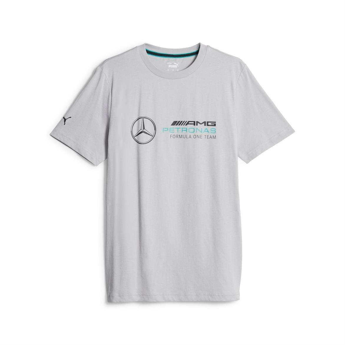 Puma MAPF1 ESS Logo Tee Mercedes Team Silver Erkek T-Shirt