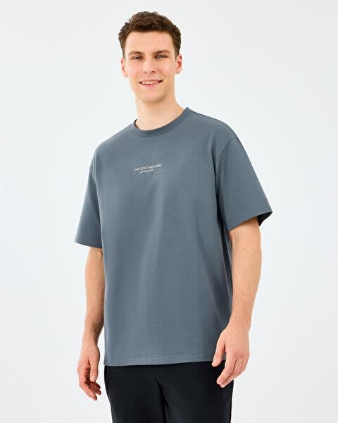 Skechers M Graphic Tee Reflect Logo Oversize Erkek T-Shirt