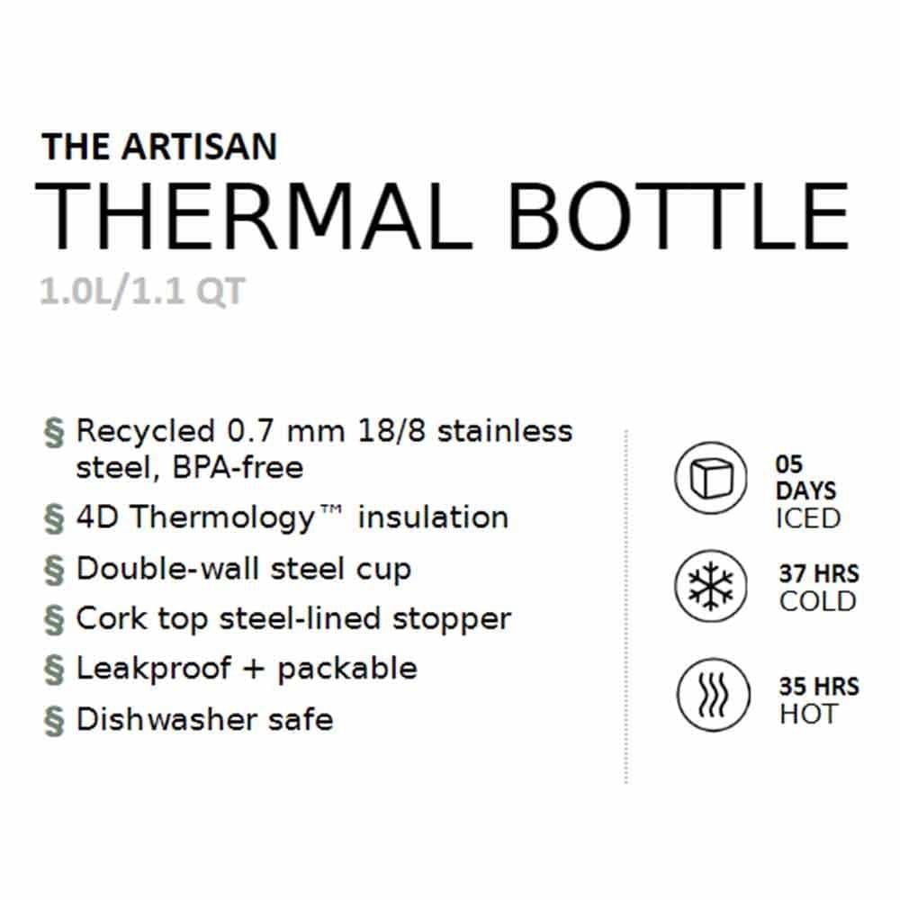 Stanley The Artisan Thermal Bottle 1.0L / 1.1 Qt Hammertone Green Termos