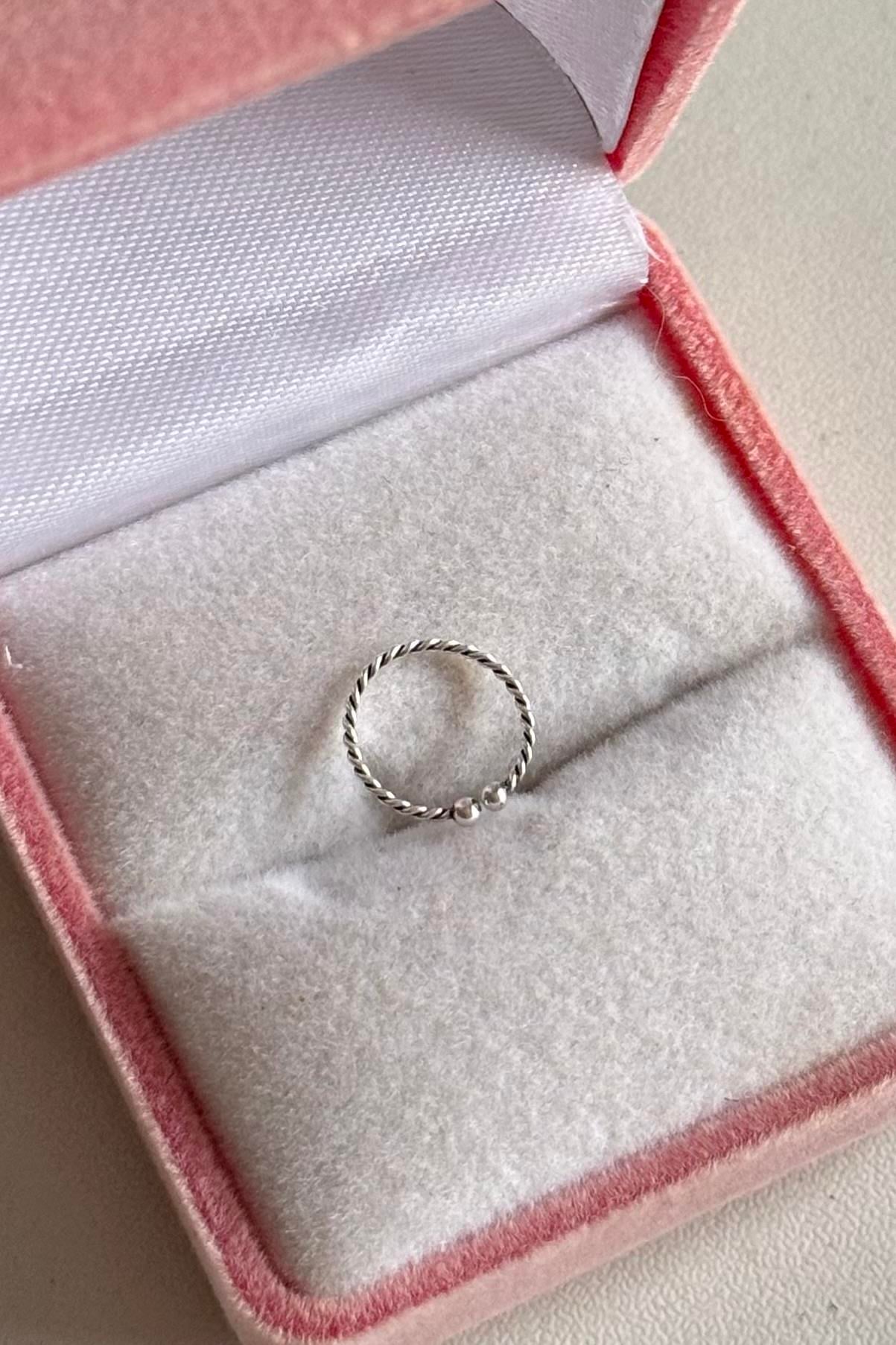 925 Ayar Gümüş İnce Burgu Piercing/Hızma 8 MM