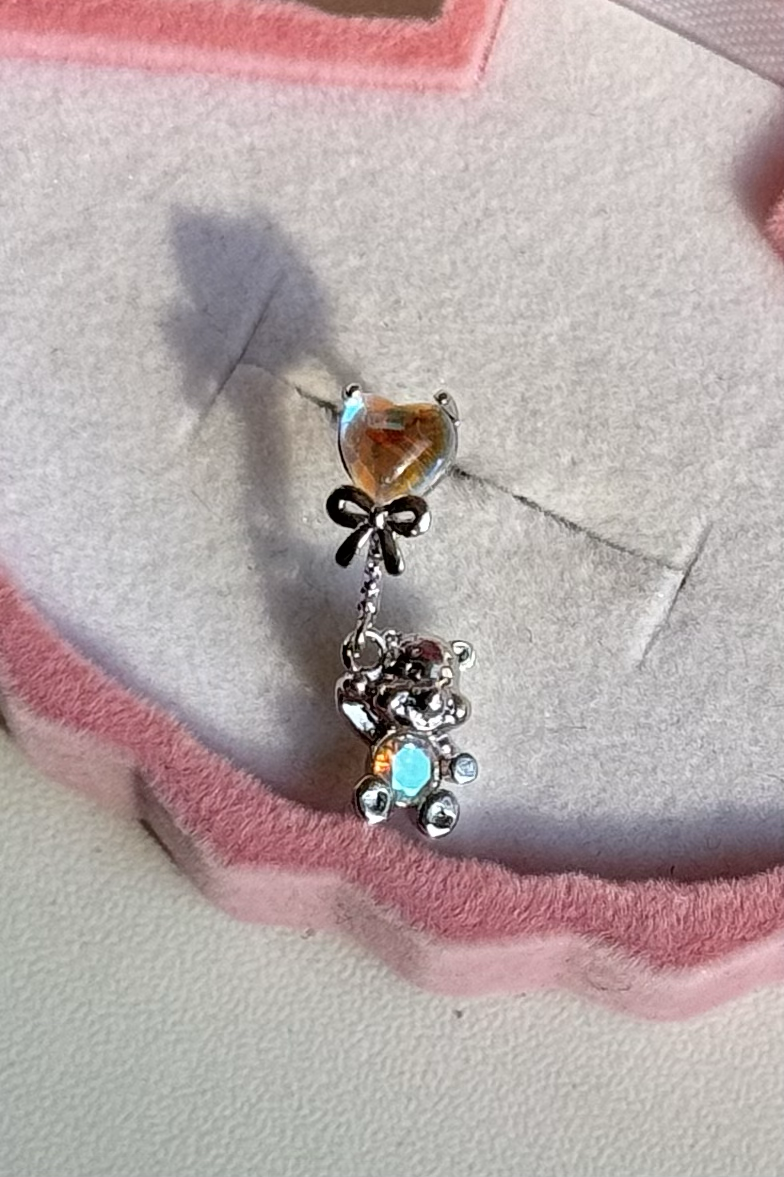 Ayıcık Sallantılı Uçan Balon Piercing Cerrahi Çelik