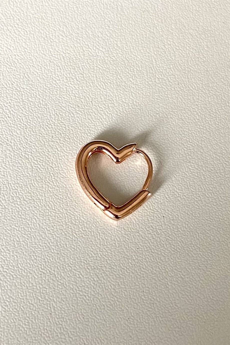 Basic Heart Halka Küpe/Piercing | 925 Ayar Gümüş