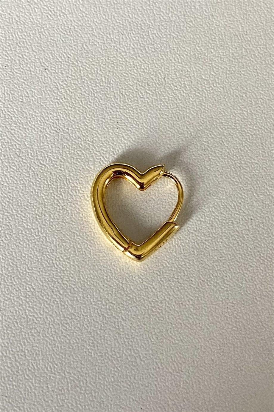 Basic Heart Halka Küpe/Piercing | 925 Ayar Gümüş
