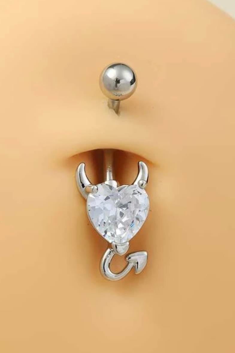 Devil Heart Göbek Piercing Cerrahi Çelik
