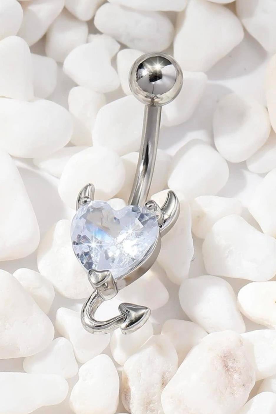 Devil Heart Göbek Piercing Cerrahi Çelik