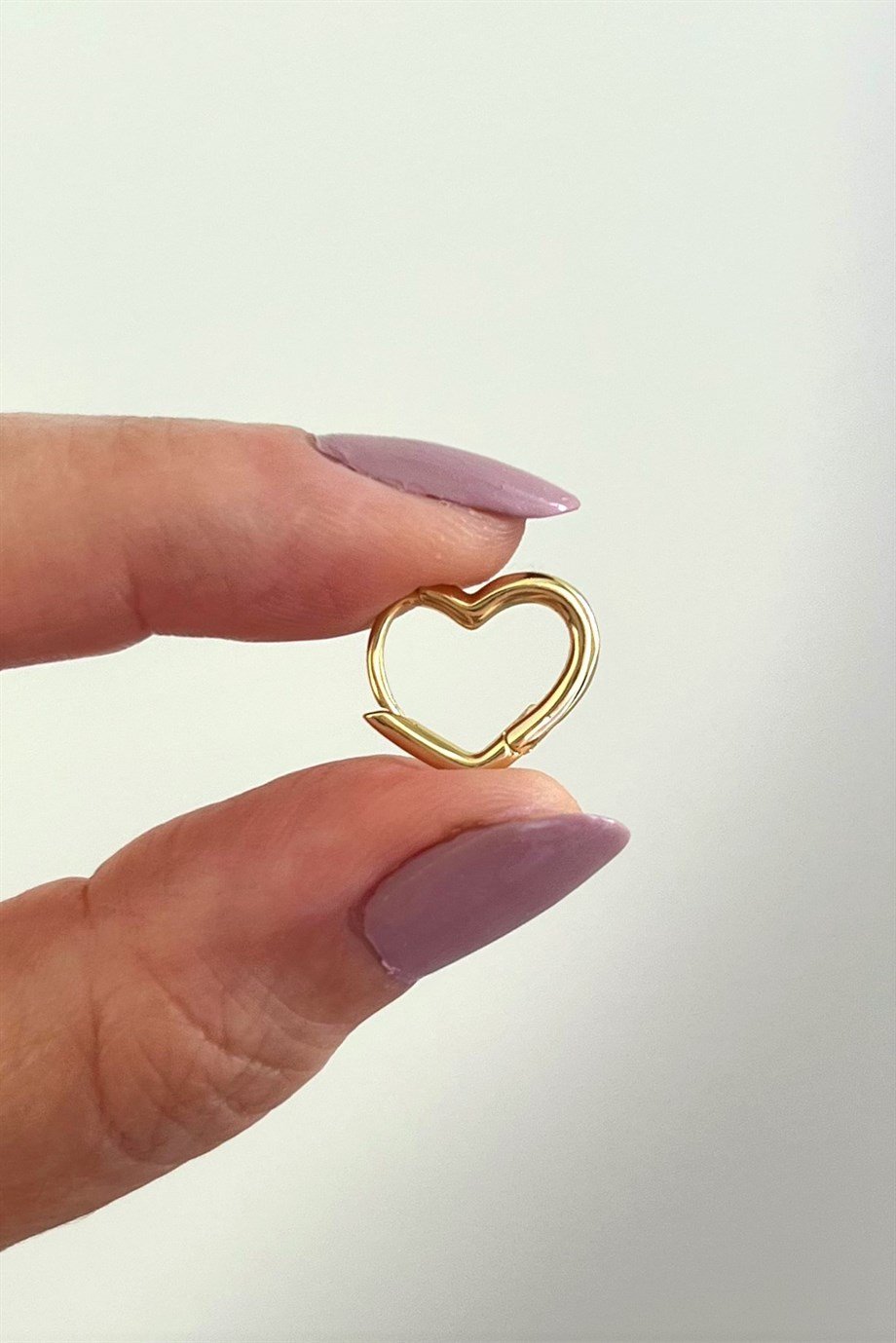 Heart Halka Küpe/Piercing | 925 Ayar Gümüş