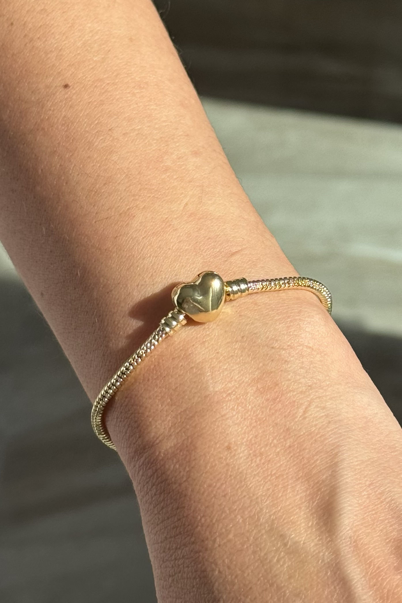 Kalp Charm Bileklik 14K Kaplama