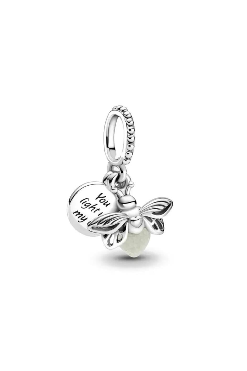 Karanlıkta Parlayan Ateş Böceği Charm 925 Ayar Gümüş