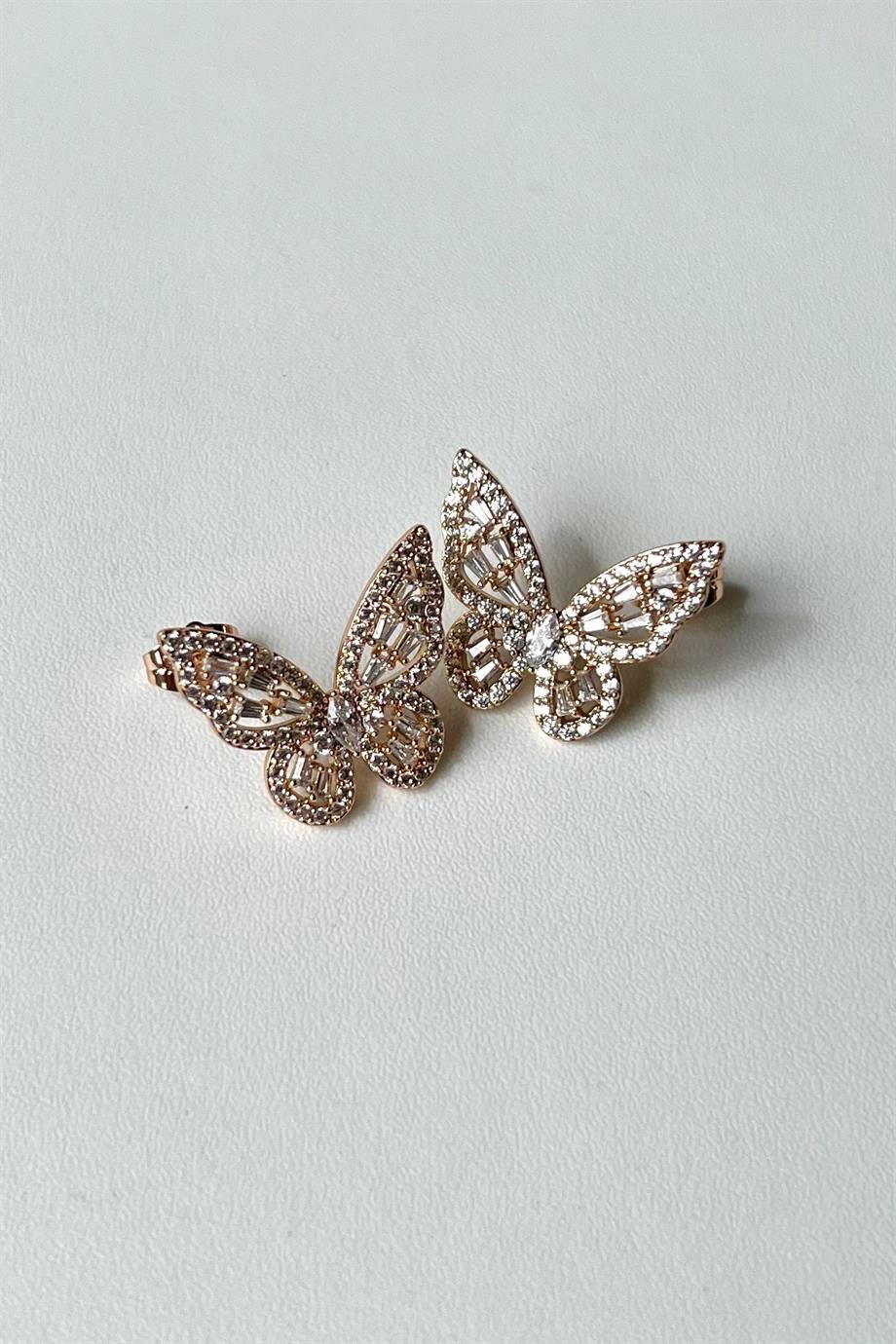 Mariposa Küpe Çifti | Çelik