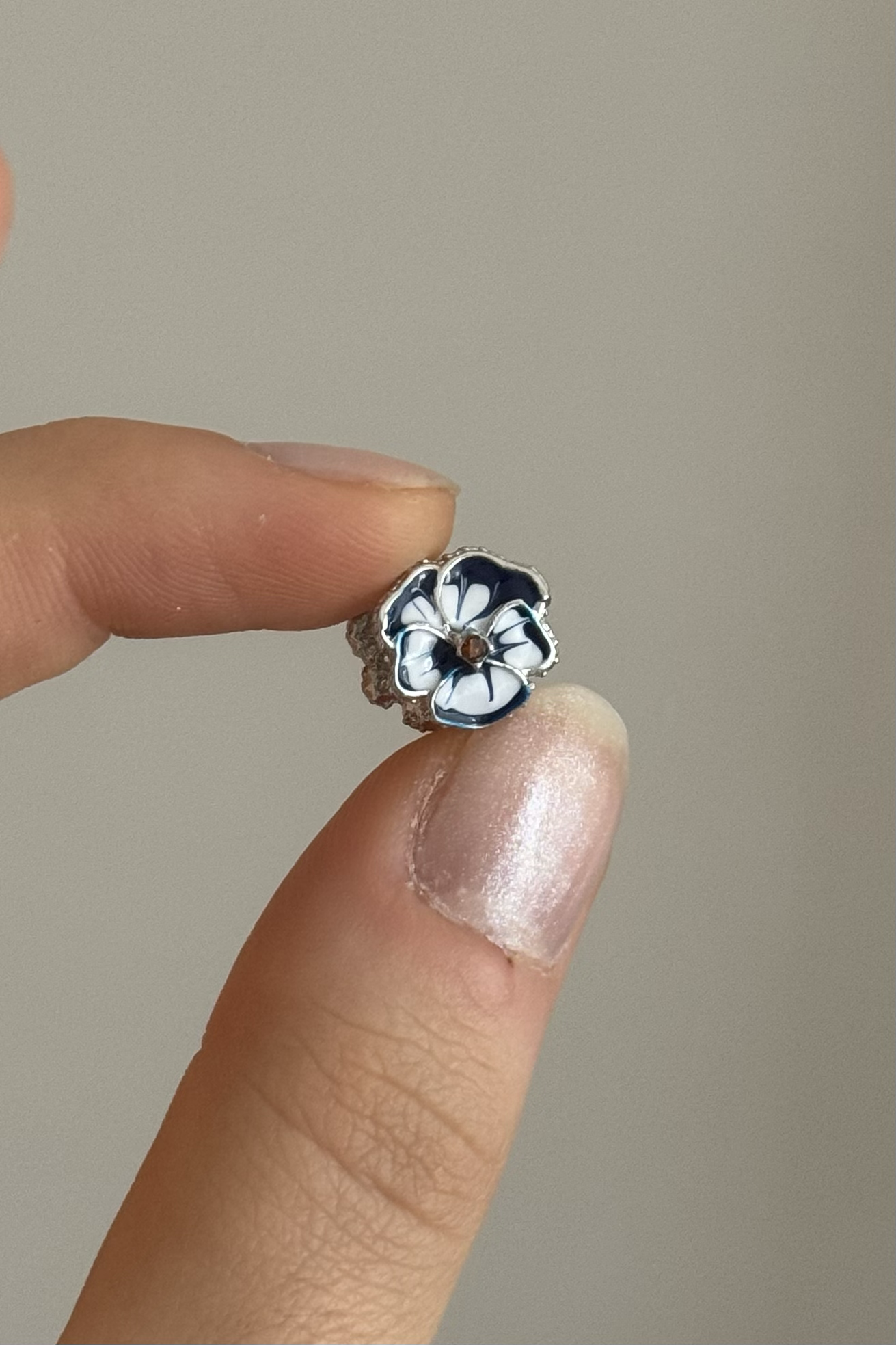Mavi Çiçek Charm