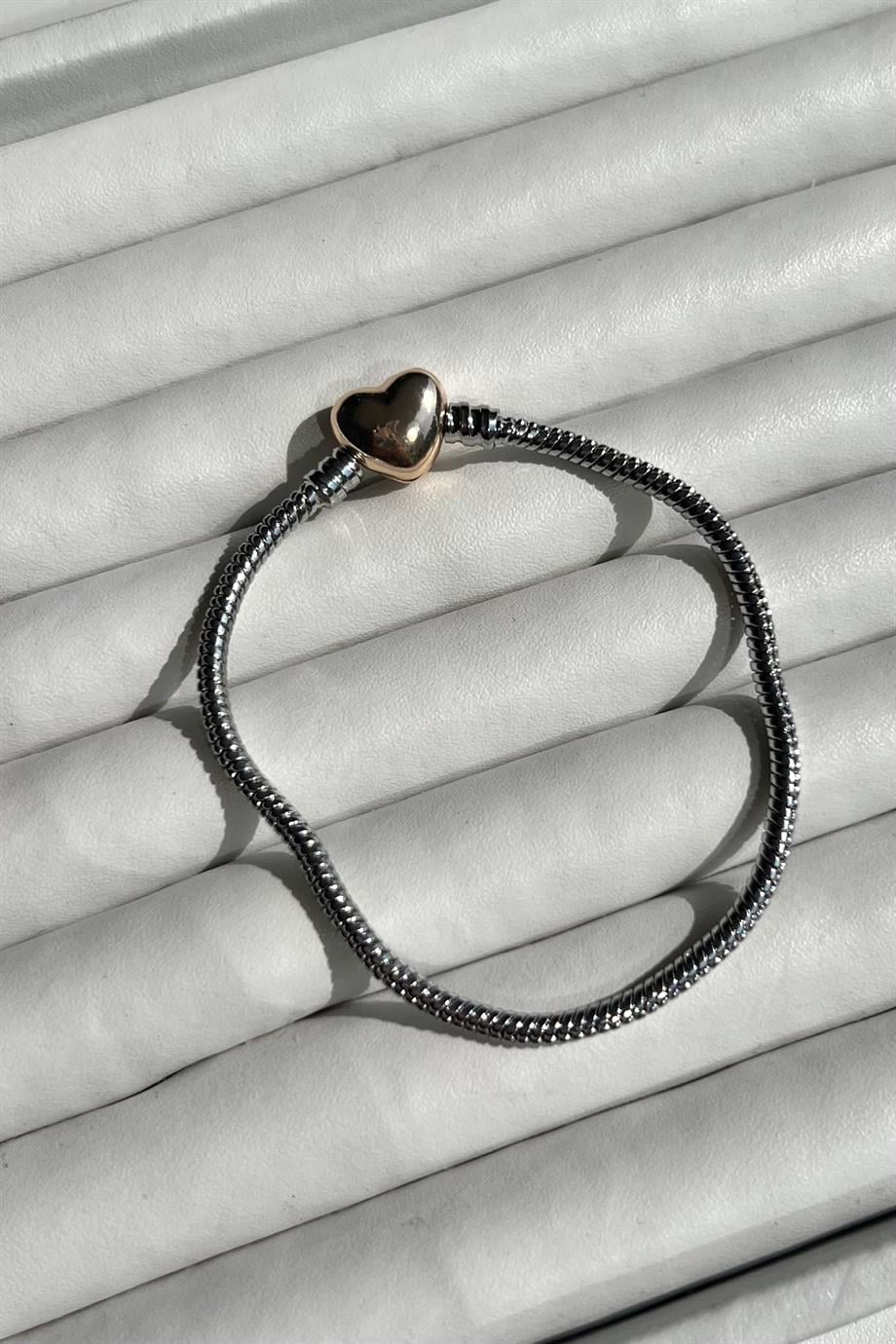 Mixed Kalp Charm Bileklik