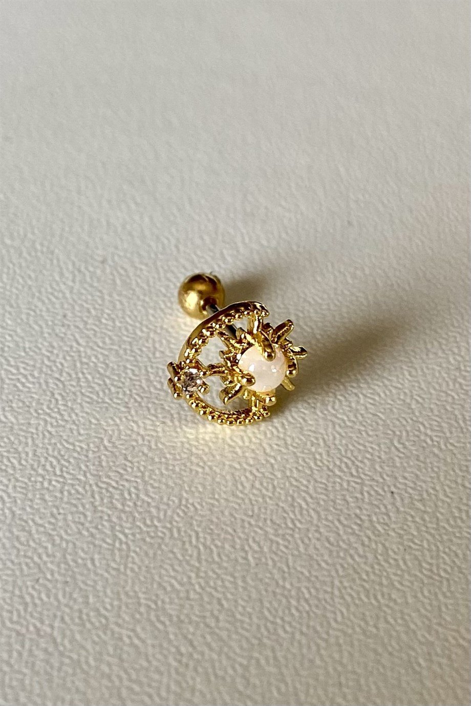 Opal Moon&Star Piercing | Cerrahi Çelik