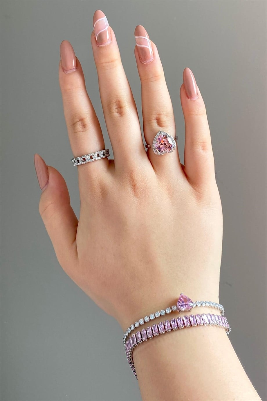Pembe 5 MM Baget Suyolu Bileklik