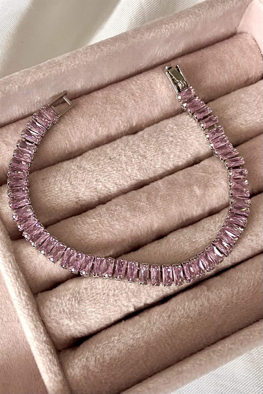 Pembe 5 MM Baget Suyolu Bileklik