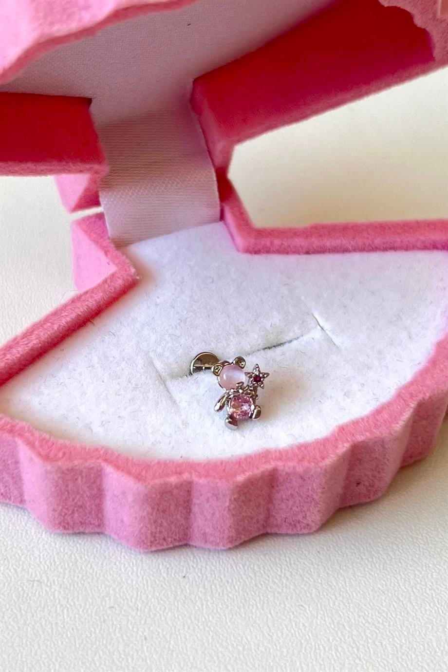 Pembe Ayıcık Piercing | Cerrahi Çelik
