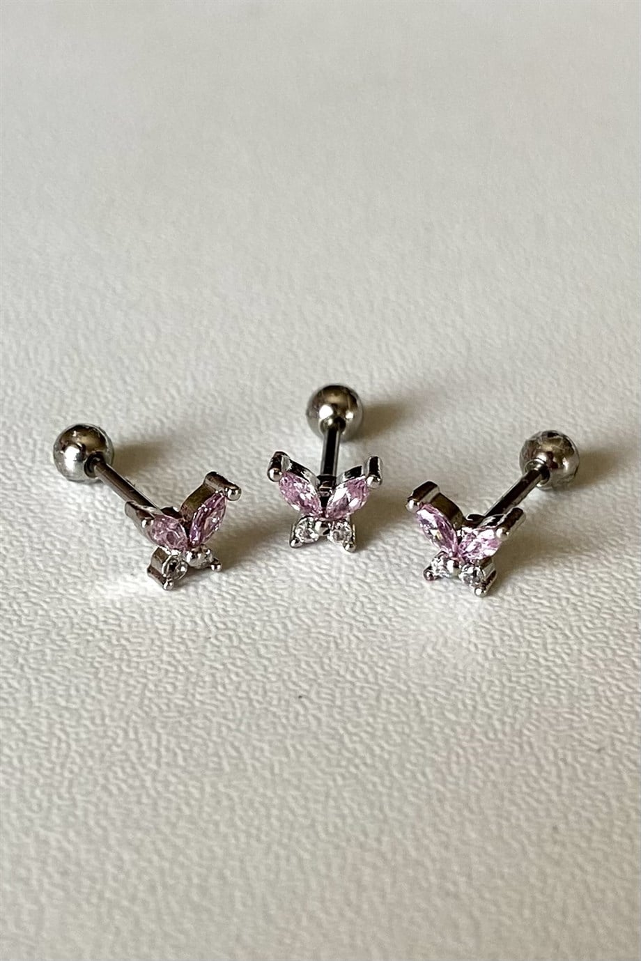 Pembe Kelebek Piercing | Cerrahi Çelik