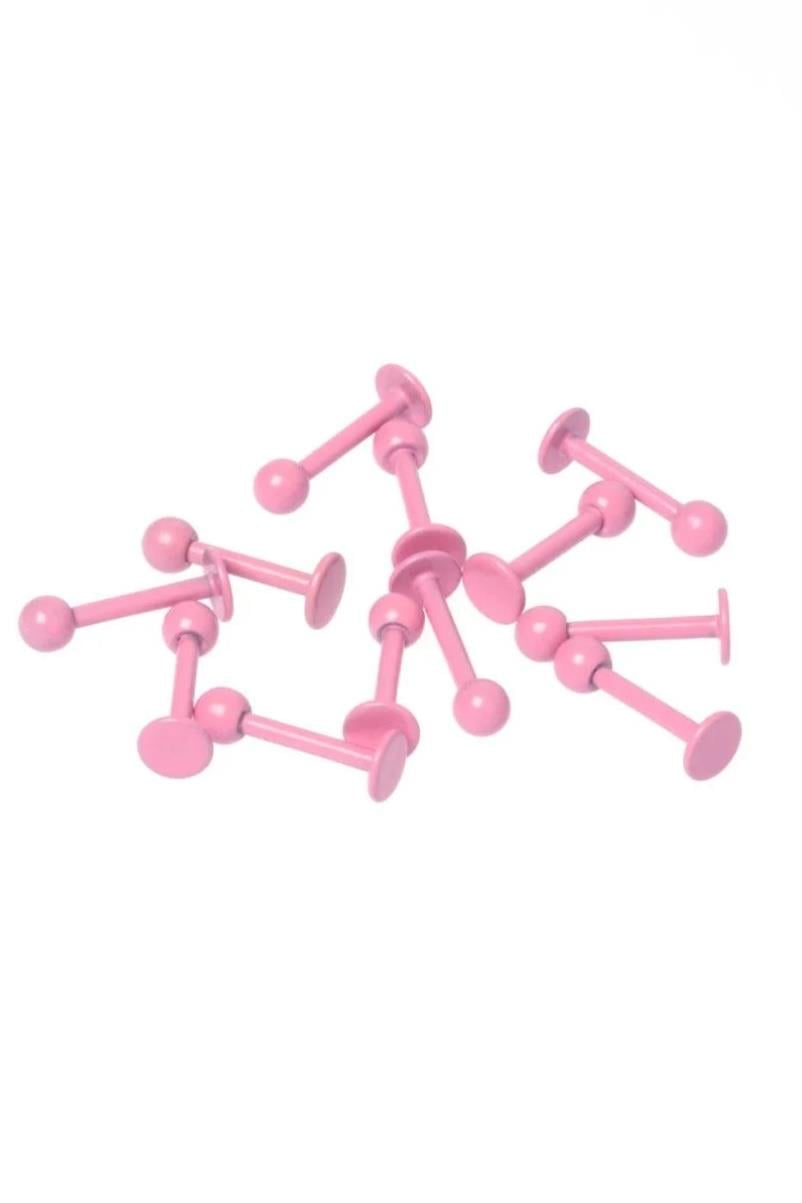 Pembe Neon Piercing Çelik 8 MM