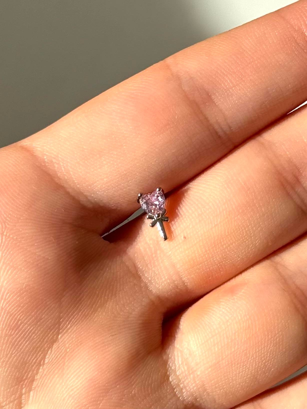 Pembe Şeker Piercing Cerrahi Çelik