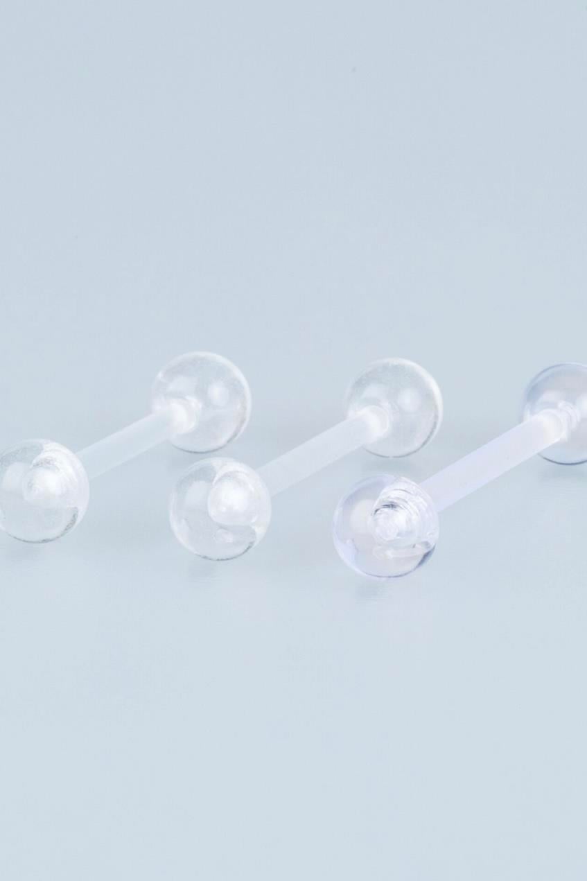Piercing Göğüs Bioplast 5mm Top Boy: 10mm