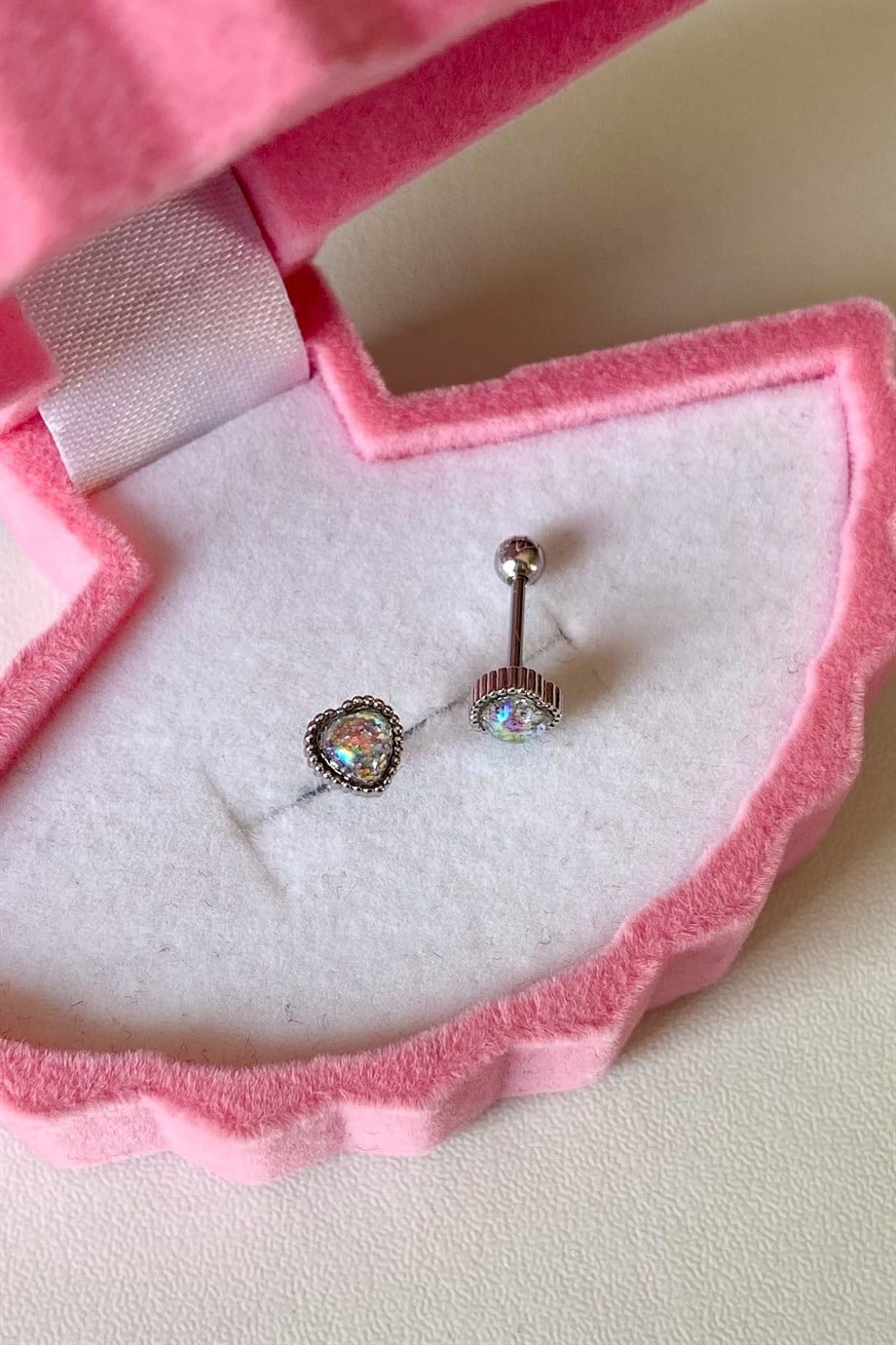 Simli Kalp Piercing | Cerrahi Çelik