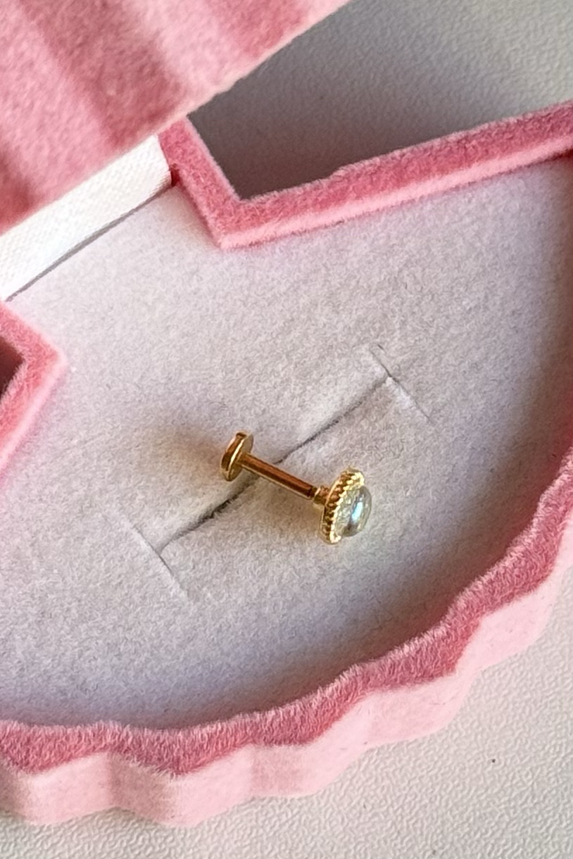 Simli Piercing Cerrahi Çelik 6 MM Bar