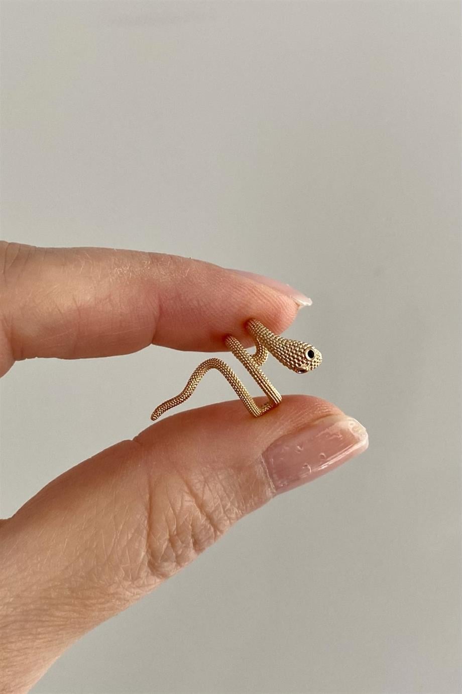Snake Earcuff Çifti | Çelik