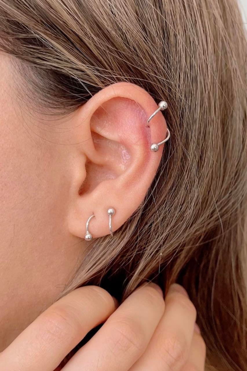 Spiral Kıvrımlı 8 MM Piercing Adet 316L Cerrahi Çelik