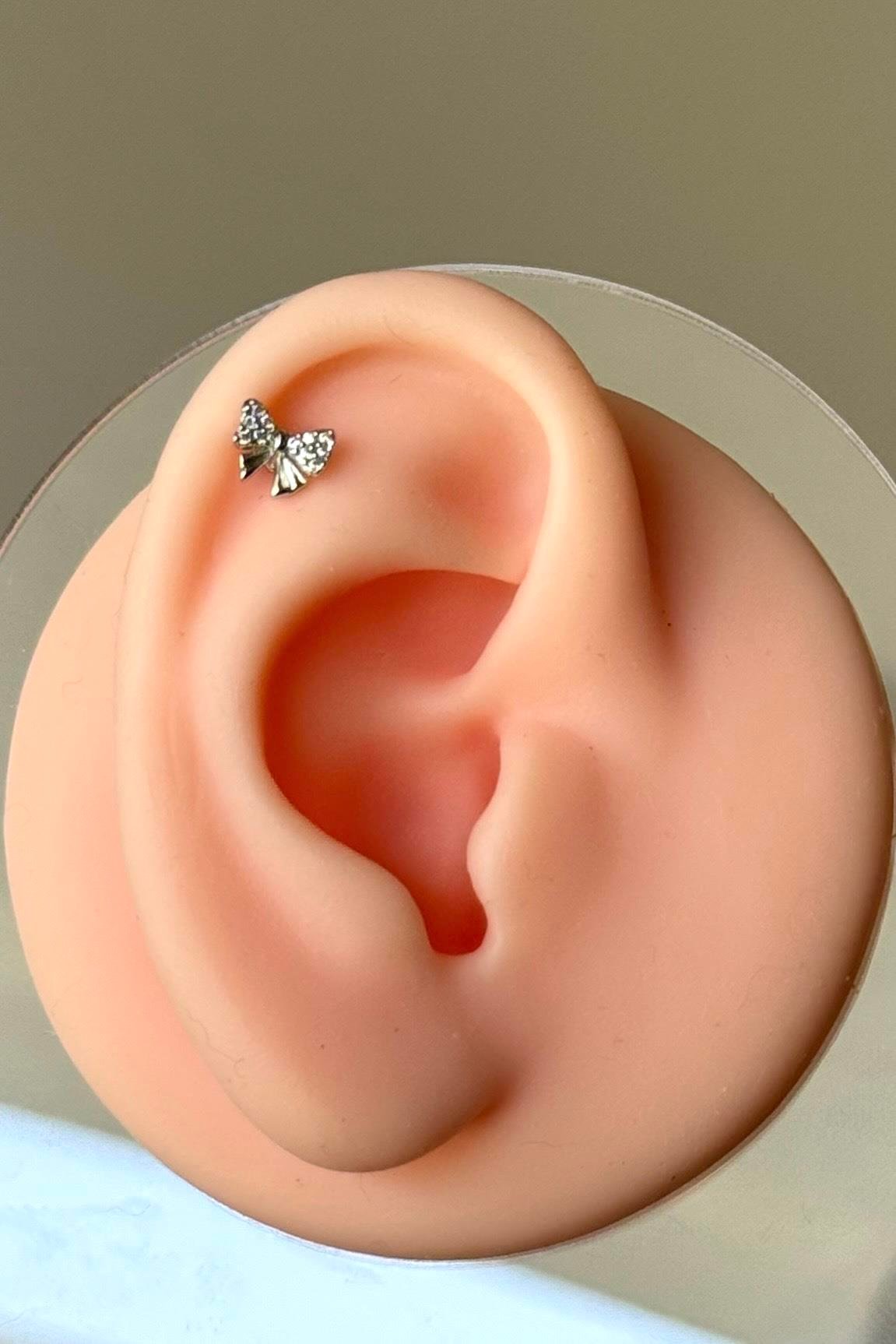 Taşlı Kurdele Piercing Cerrahi Çelik