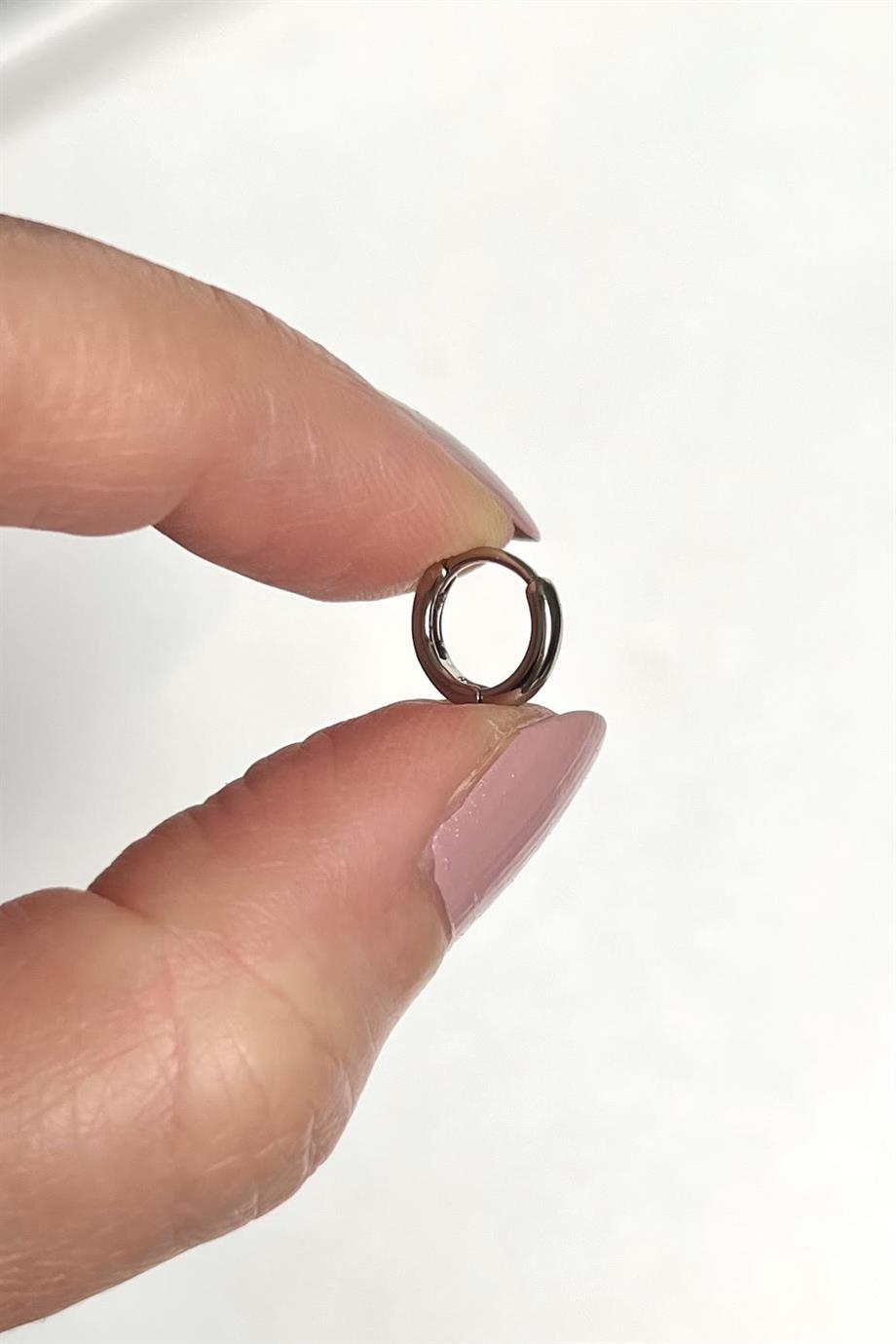 Tekli Klipsli Halka Küpe/Piercing | Çelik