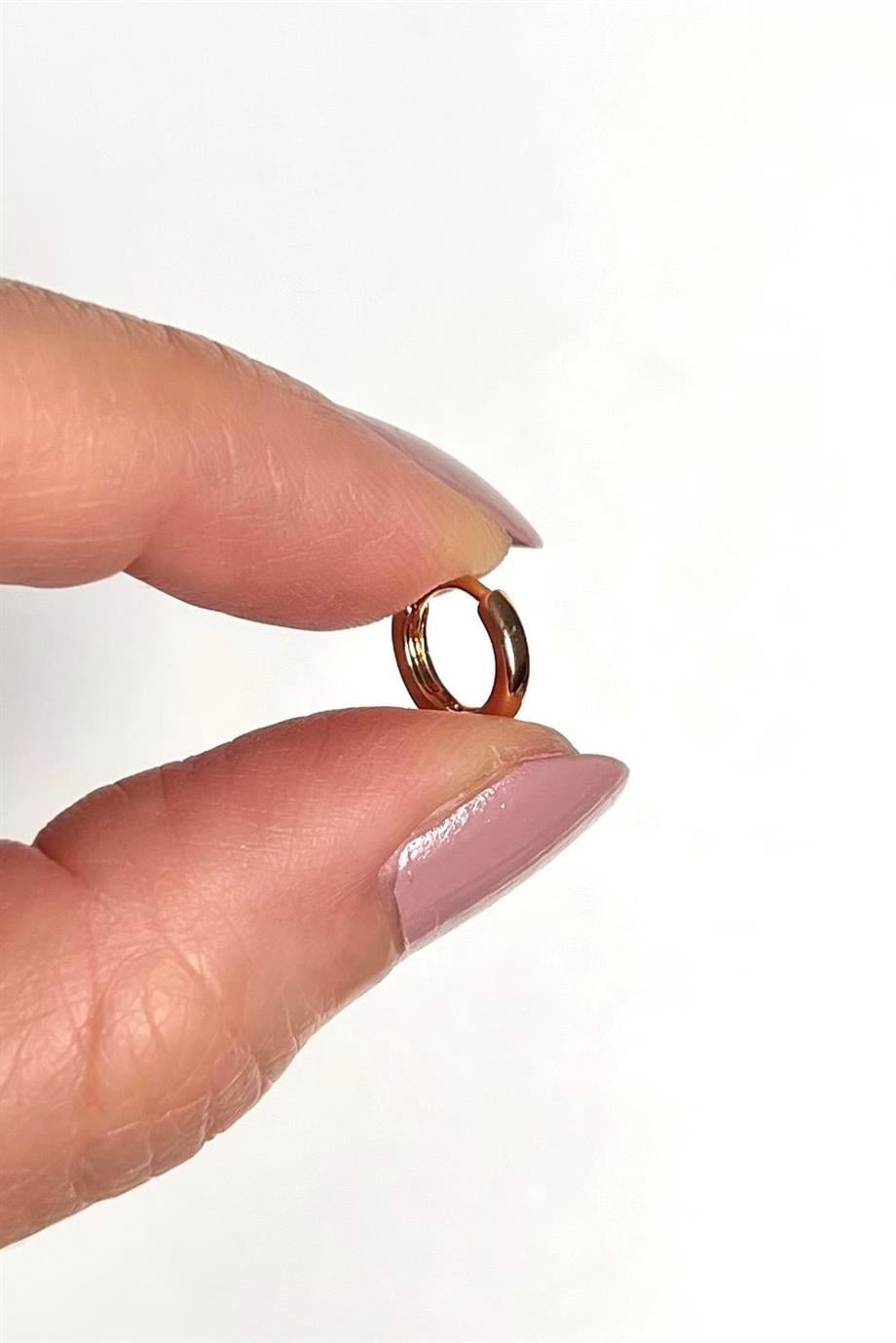 Tekli Klipsli Halka Küpe/Piercing |Çelik