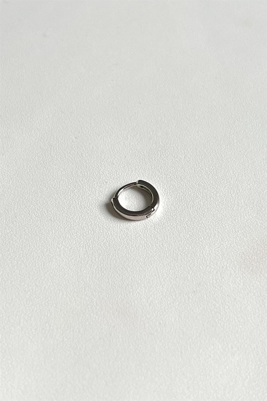 Tekli Klipsli Halka Küpe/Piercing | Çelik