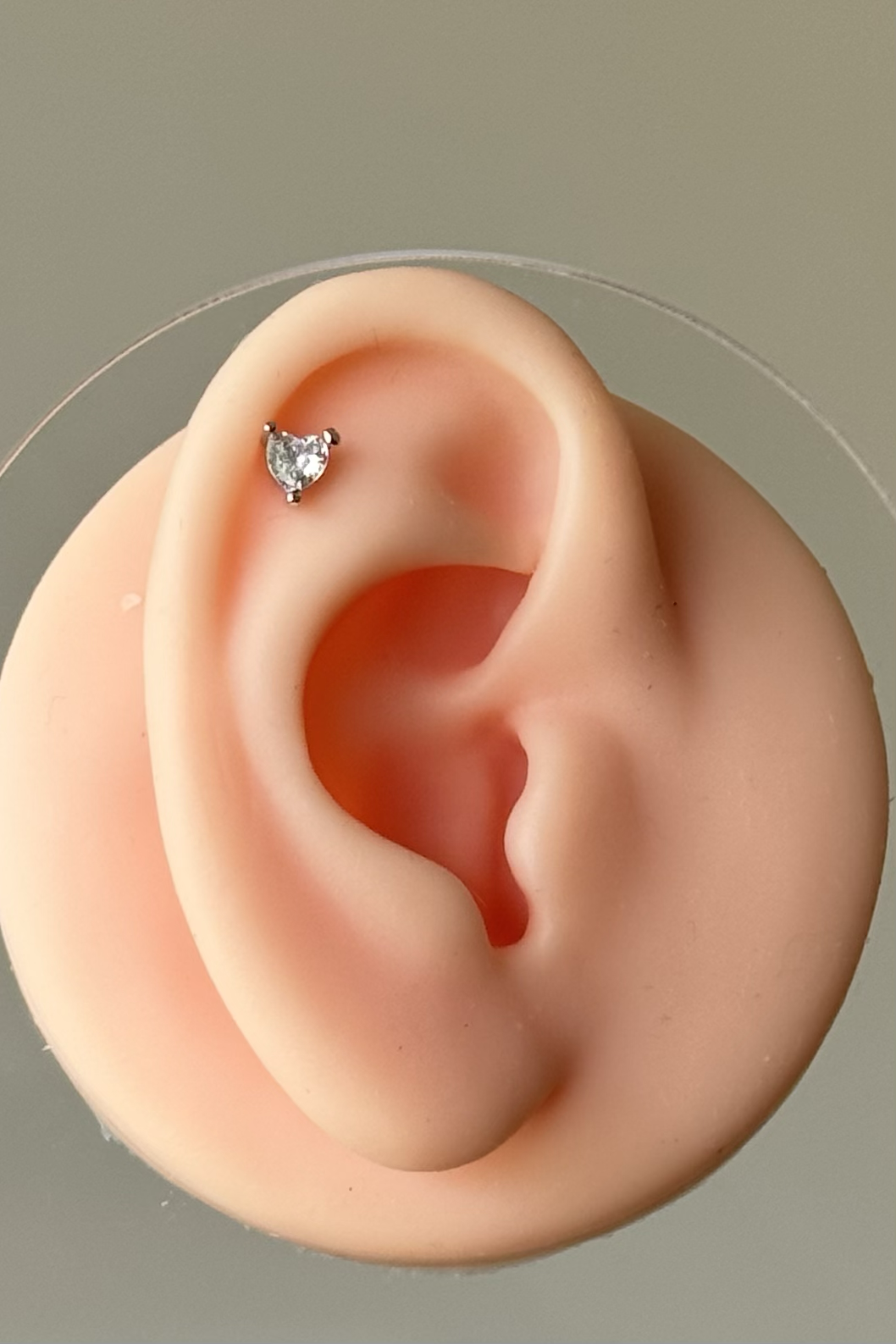 Tektaş Kalp Piercing Cerrahi Çelik