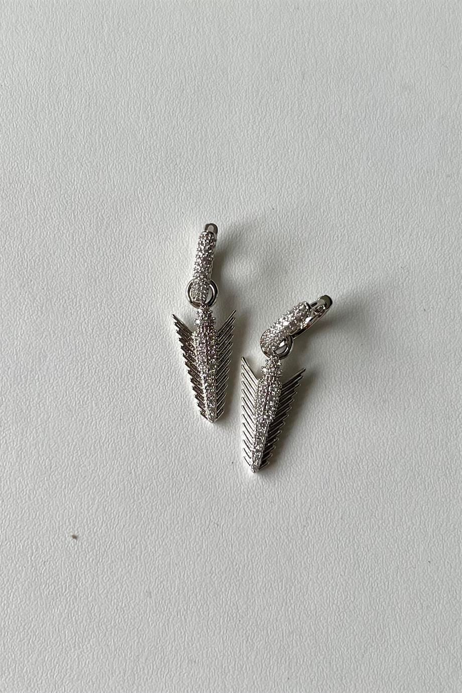 Wings Küpe Çifti | Çelik