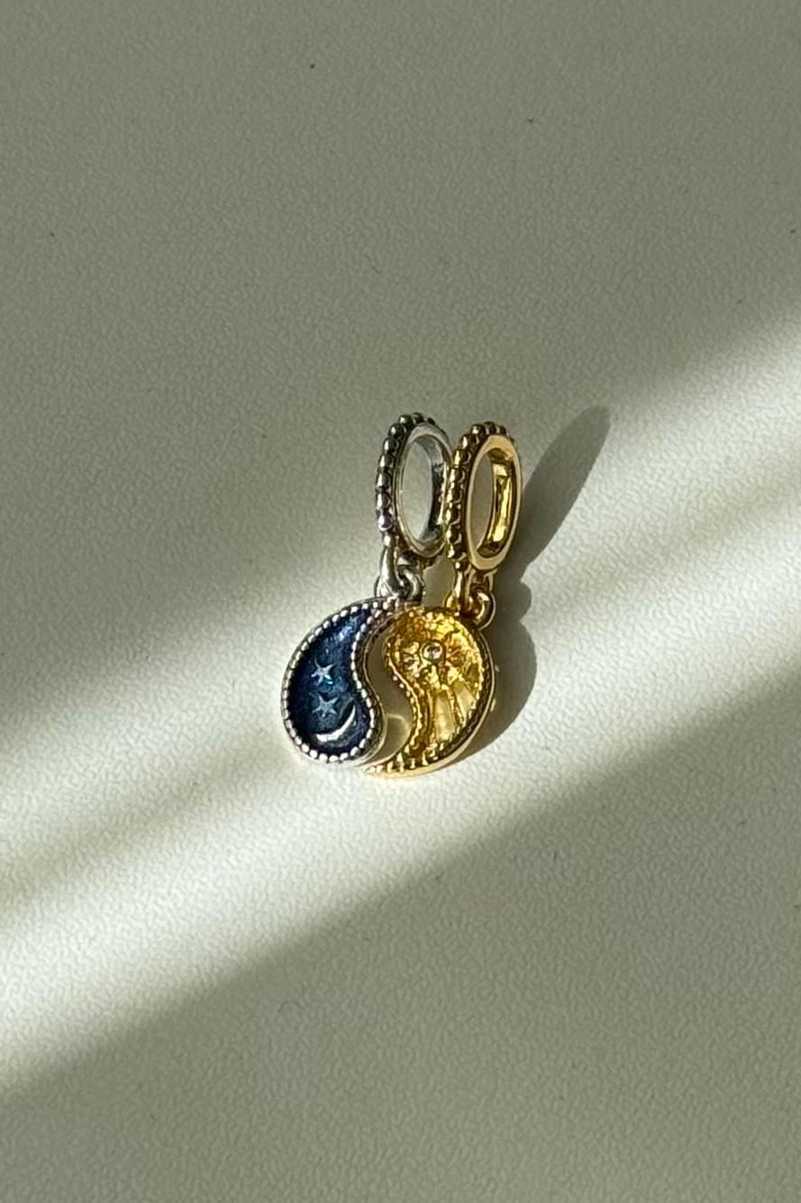 Yin Yang 2'li Charm 925 Ayar Gümüş