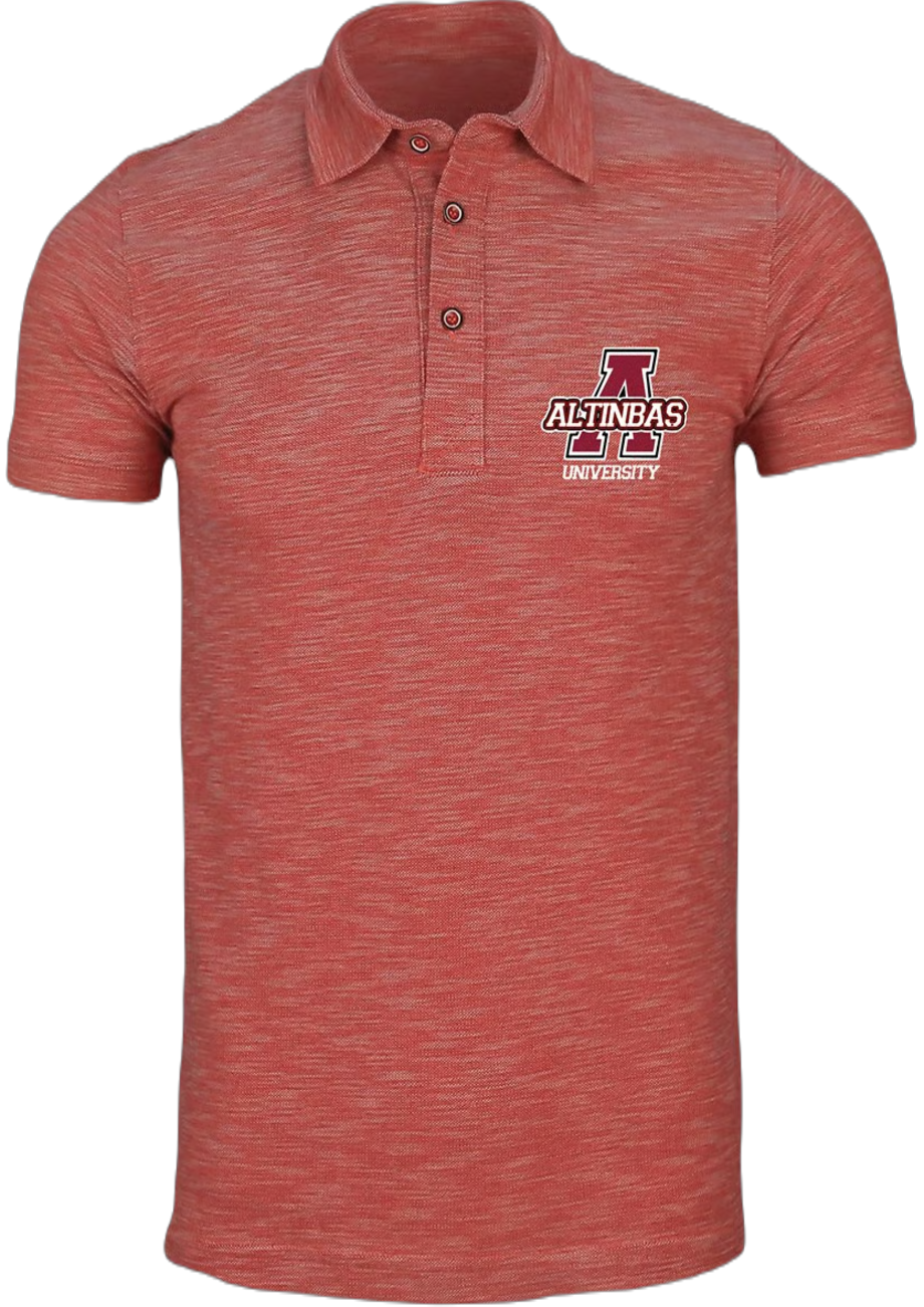 Flamlı Polo Yaka T-Shirt Kırmızı / Flamed Polo Neck T-Shirt RedFlamlı Polo Yaka T-Shirt Kırmızı / Flamed Polo Neck T-Shirt Red