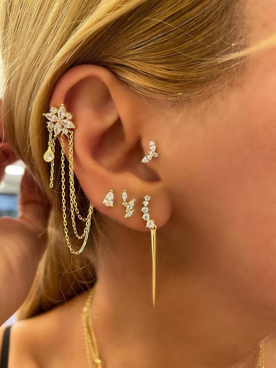 ÇİFT BAGET TAŞ PİERCİNG