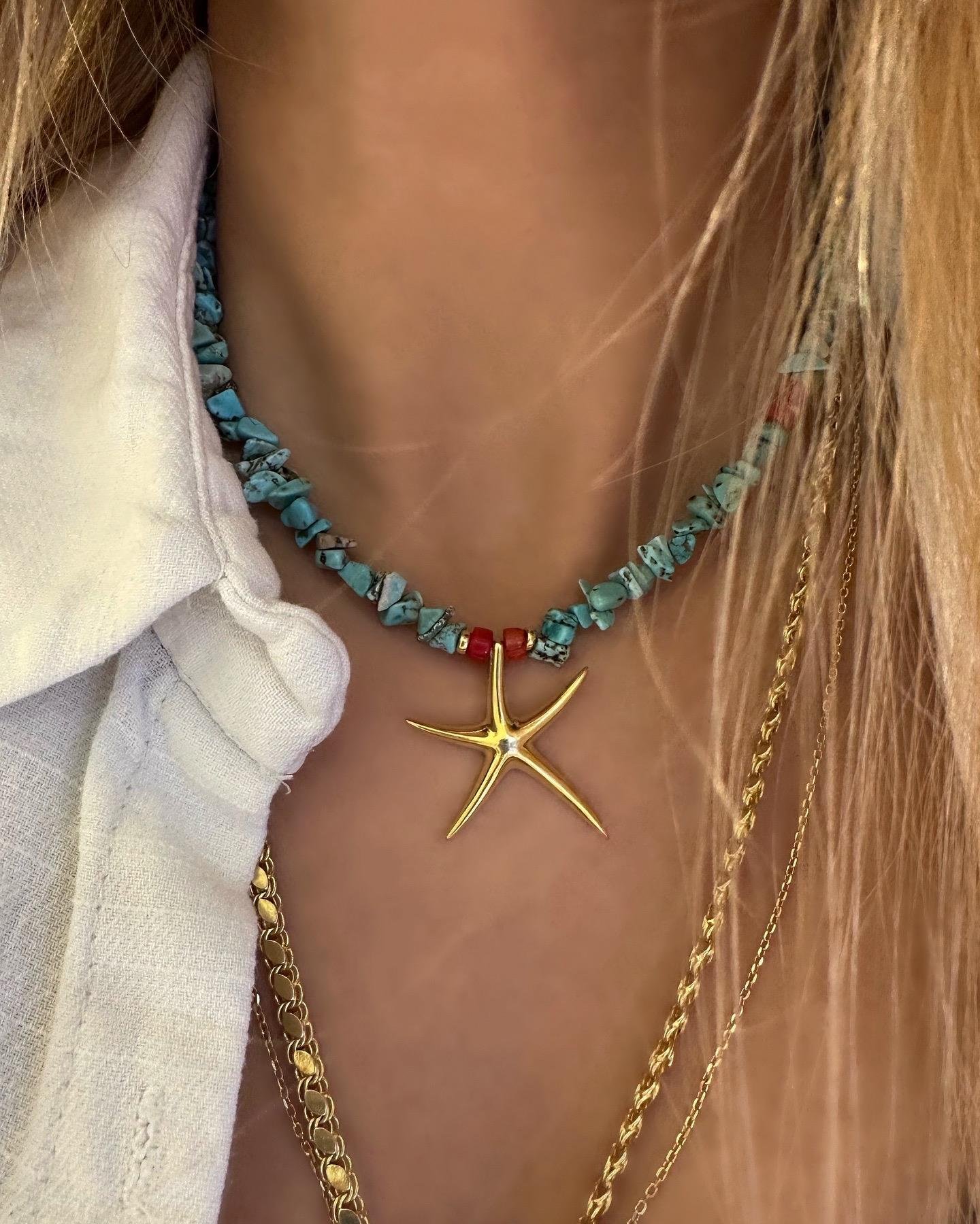 DOĞAL TAŞ & DENİZ YILDIZI KOLYE