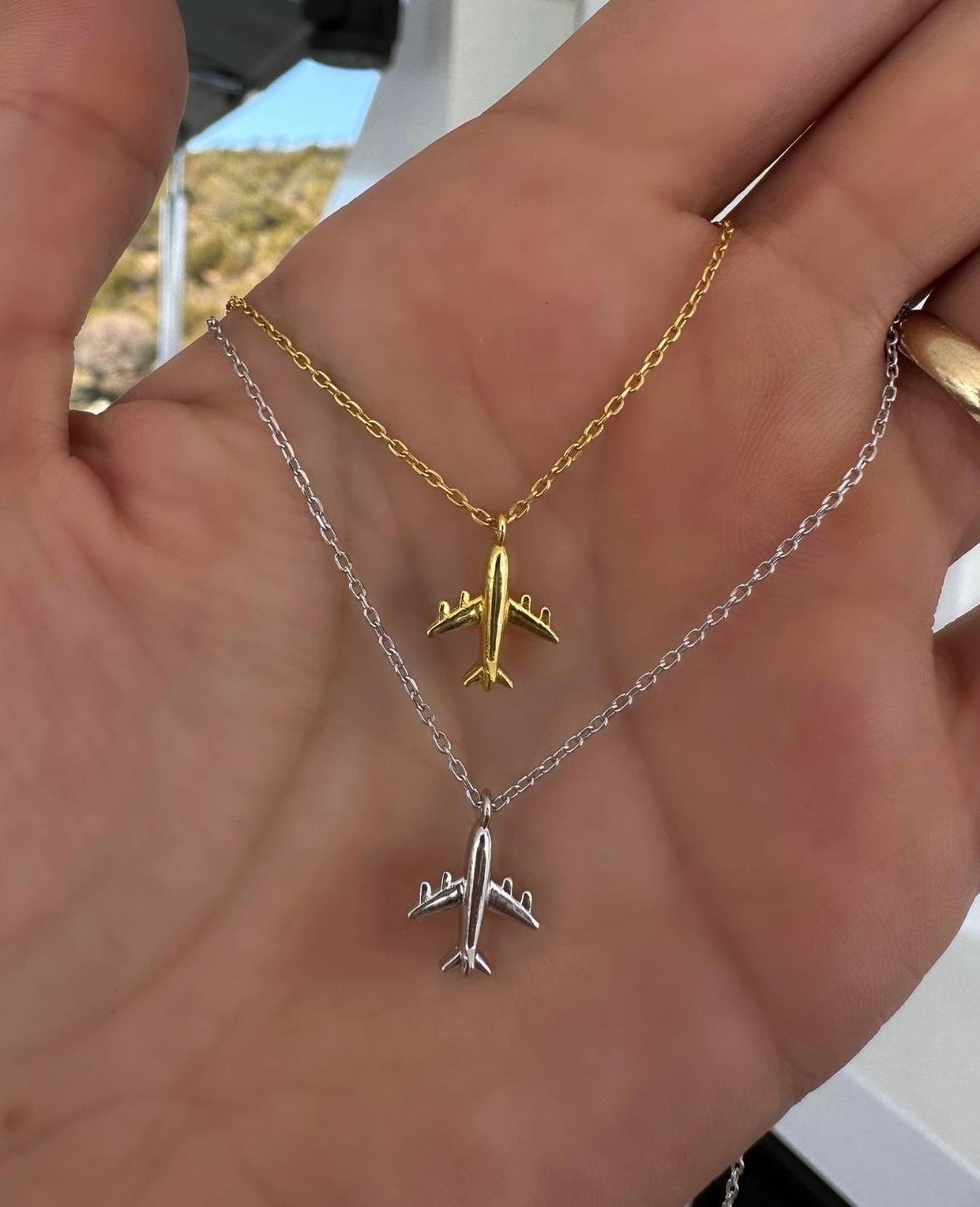 MİNİMAL UÇAK KOLYE