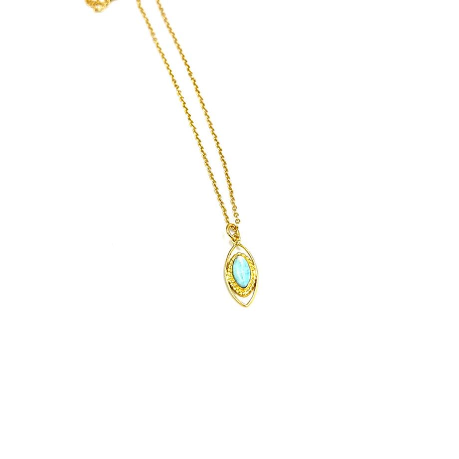 NATUREL TAŞ SERİ BADEM KOLYE