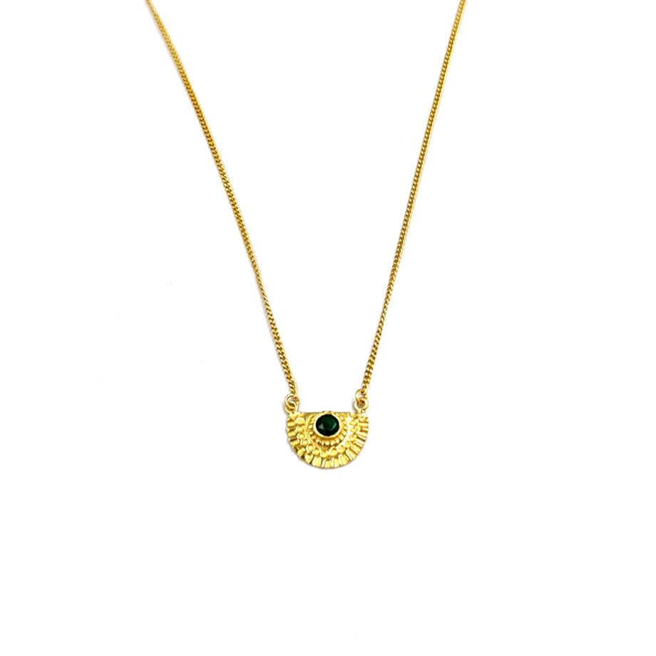 NATUREL TAŞ SERİ YELPAZE FORM KOLYE