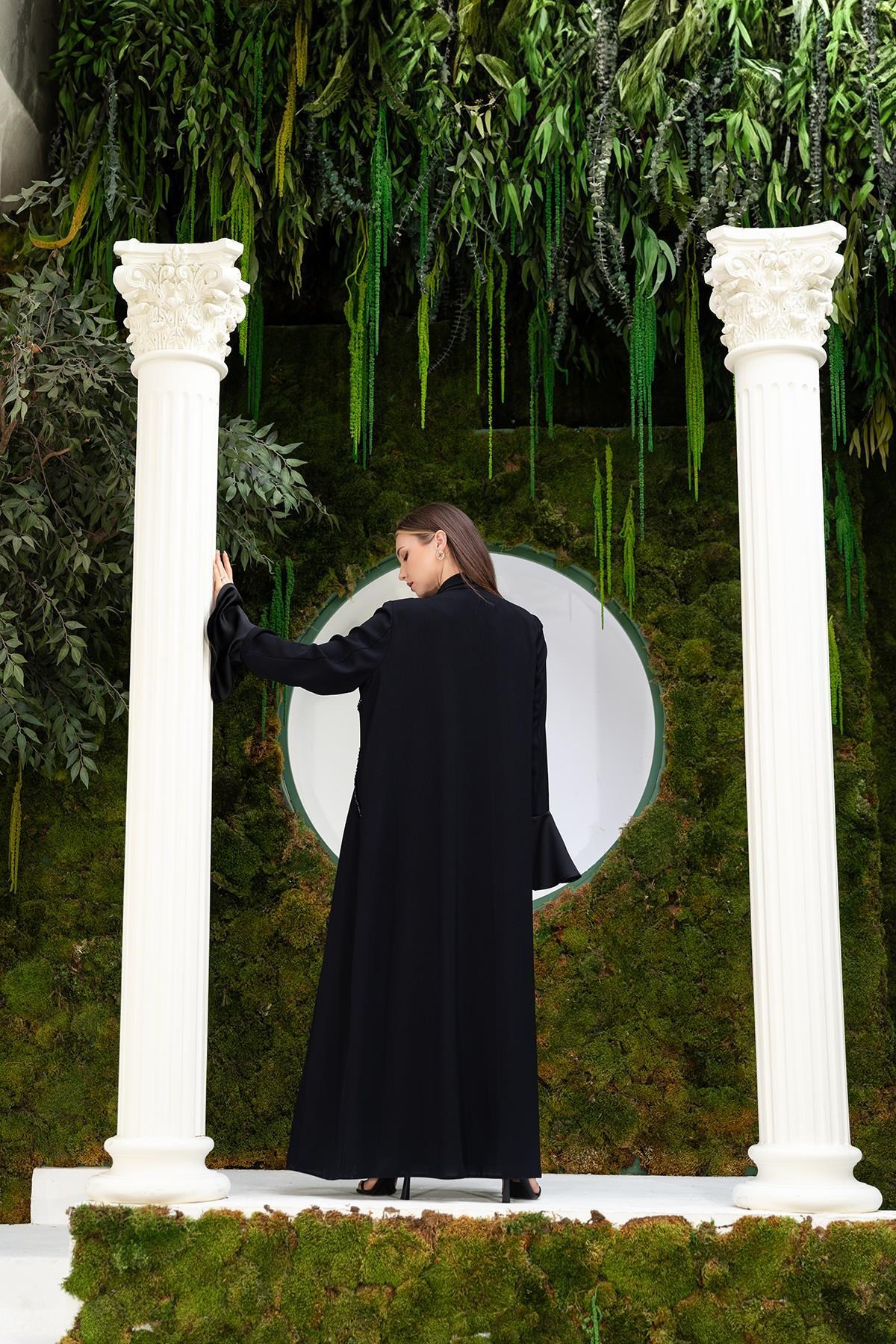 Abaya Elbise İkili Takım Siyah