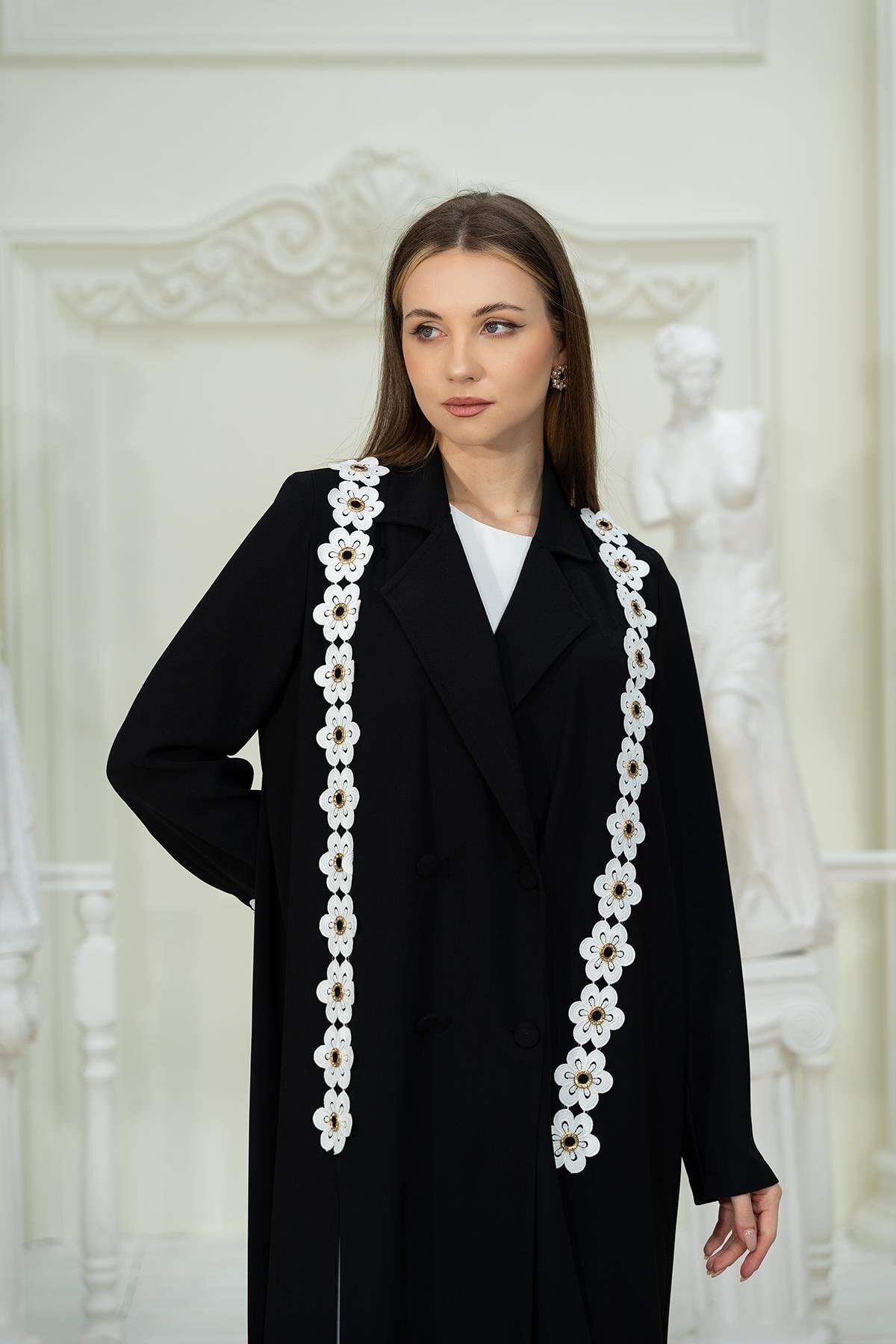 Abaya Elbise İkili Takım Siyah