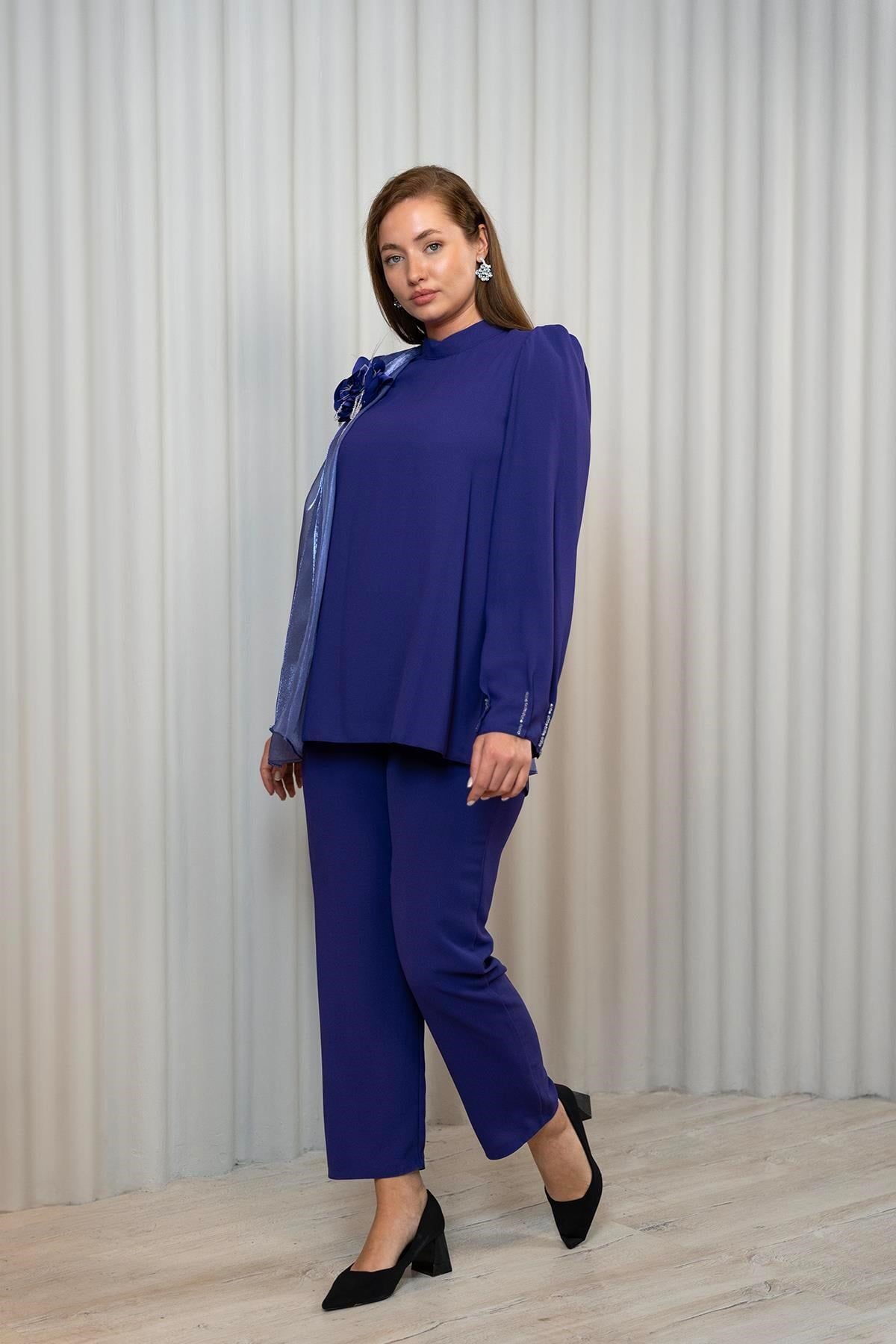 Bluz Pantolon İkili Takım Mor