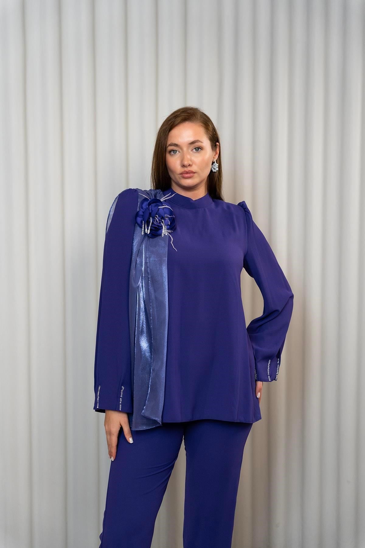 Bluz Pantolon İkili Takım Mor