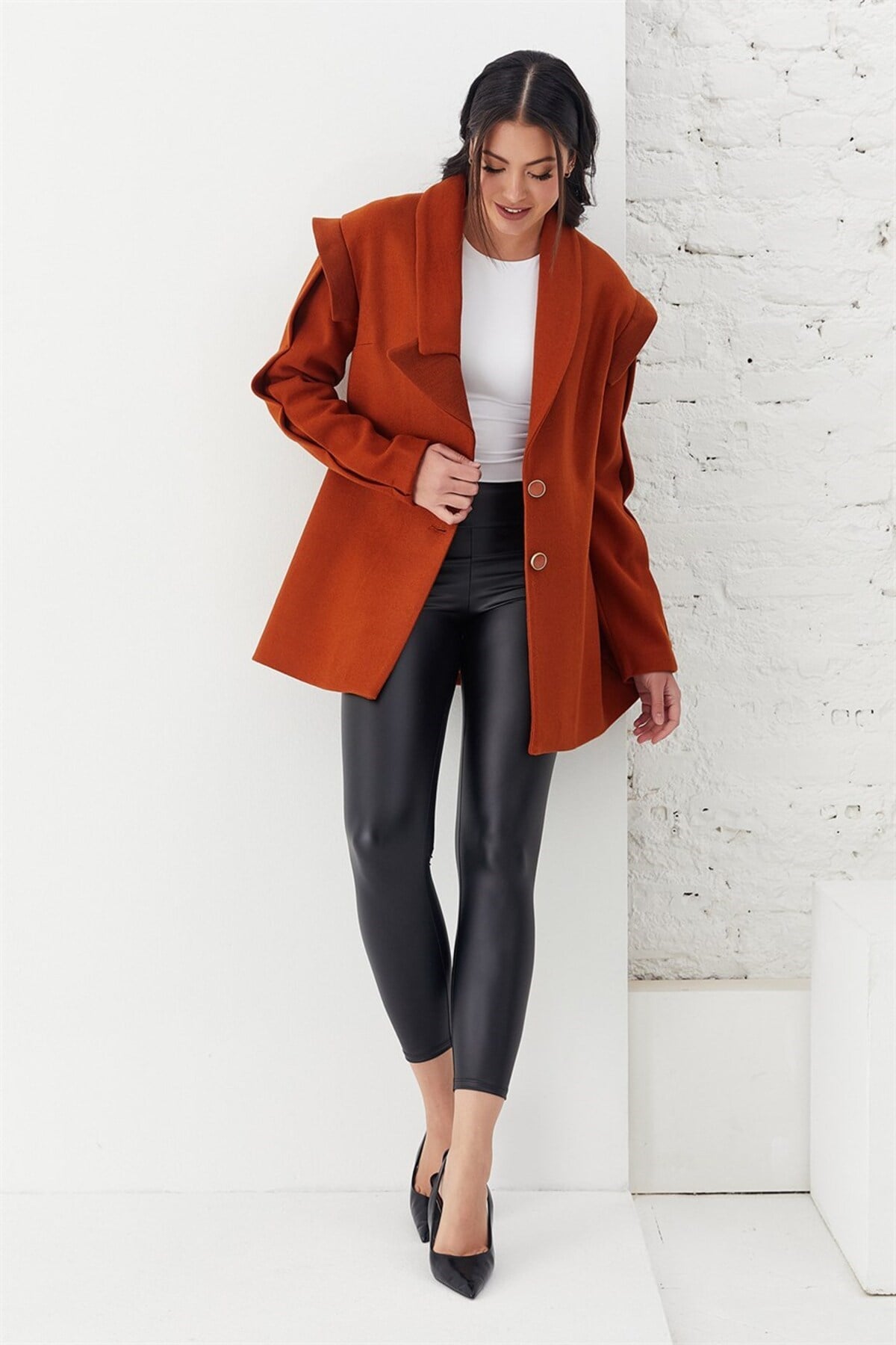 Düğmeli Ceket Kiremit